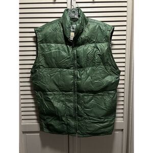 Vintage Pacific Trail Green Puffer‎ Vest Brown Zip Up Pockets Size See Measures